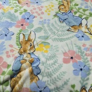Floral Bunny Print Blanket